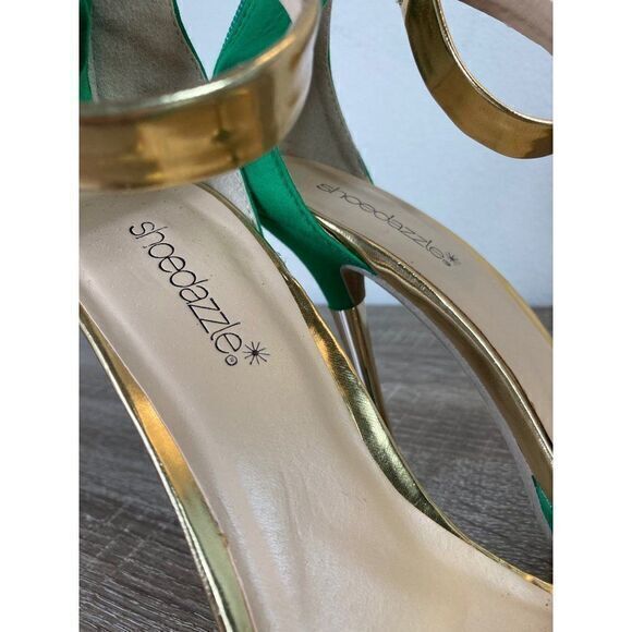 Heel Sandals Open Toe Pump Size 8.5 Womens Stilettos Shoes Heels Party Green - Picture 11 of 14